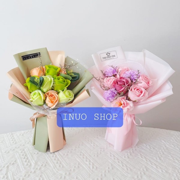 Ramo de rosas de jabón perfumadas